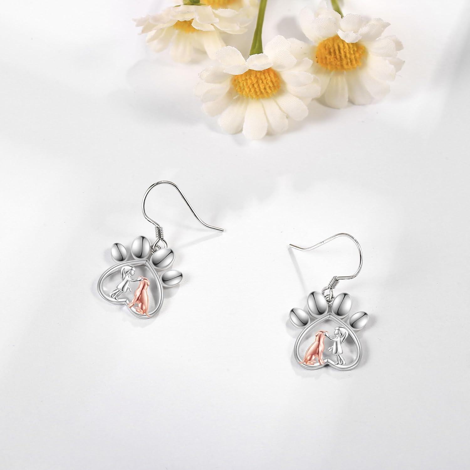 Sterling Silver Animal Earrings Horse Bee Llama Owl Jellyfish Parrot Bunny Duck Penguin Flamingo Paw Print Panda Dolphin Hummingbird for Mom-0-3