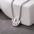 wholesale 925 Sterling Silver Baseball Player Pendant Necklace Sports s for Men & Women-0-1