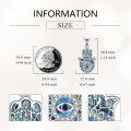 wholesale 925 Sterling Silver Evil Eye Hamsa Hand Pendant Necklaces with Abalone Shell and Cubic Zirconia Gift for Women-0-3