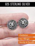 wholesale 925 Sterling Silver Aries Zodiac Sign Cufflinks for Men (Pair)-0-4