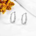 wholesale 925 Sterling Silver Celtic Knot Filigree Huggie Hoop Earrings for Women's Gifts-0-2