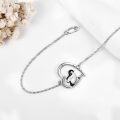 wholesale 925 Sterling Silver Penguin Heart Charm Bracelet - Mothers Day Gift for Her-0-2