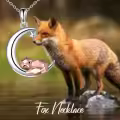 wholesale 925 Sterling Silver Origami Fox Pendant with Star and Crescent Moon Charm Necklace for Women Mother's Day Gift-0-5