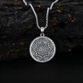 wholesale 925 Sterling Silver Seiyang Buddhism Om Lotus Pendant Necklace for Men Women with 2.5mm 22+2 IN Rolo Chain (with Gift Box)-0-4