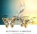 wholesale Gold 925 Sterling Silver Celtic Knot Butterfly Stud Earrings for Women and Girls-0-5