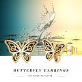 wholesale 925 Silver Celtic Knot Butterfly Stud Earrings Gold Plated Black Oxidized Women Jewelry-0-5