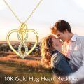wholesale 10K Gold Infinity Love Woman Figure CZ Pendants Necklaces Gifts for Her Wife Girlfriend Anniversary Birthday Christmas Jewelry Present Ideas-0-5