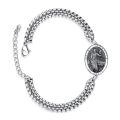 wholesale 925 Sterling Silver Saint Francis of Assisi Medal Charm Bracelet with Extender Chain for Men Women Boys Girls (9-13)-0-0