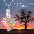 wholesale 925 Sterling Silver Tree of Life Heart Locket with Purple Crystal and Funnel - Memorial Keepsake Jewelry for Women & Girls-0-24