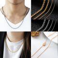 wholesale S925 Sterling Silver 18K Rose Gold Plated Round Circle Link Chain Necklace for Heavy Pendants, Lead & Nickel Free, Gift Ready-0-3
