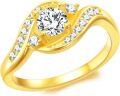 wholesale 14K Gold Plated 925 Sterling Silver 5mm Round Cubic Zirconia Women s Rings-0-0