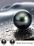 wholesale Sterling Silver Black Pearl Dangle Drop Earrings for Women Wedding Birthday Mother s Day Gifts-0-4
