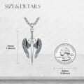 wholesale 925 Sterling Silver Angel Wing Sword Dagger Pendant Necklace for Men-0-2