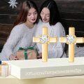 wholesale 14K Gold Moissanite Cross Stud Earrings - Religious Jewelry-0-5