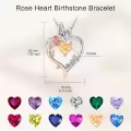 TOUPOP Sterling Silver Citrine Heart Butterfly Pendant Necklace-0-4