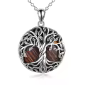 wholesale 925 Sterling Silver Abalone Shell Tree of Life Pendant Necklaces Wholesale - Irish s for Women-0-6