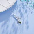 wholesale 925 Sterling Silver Green Moss Agate and Turquoise Dragonfly Pendant Necklace for Women-0-2
