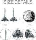 wholesale 925 Sterling Silver Gothic Moth Skull Earrings for Women Halloween s-0-4
