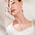 wholesale 925 Sterling Silver Moonstone Snowflake Pendant Necklace - Christmas s for Her-0-5