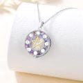 wholesale 925 Sterling Silver Rainbow Crystal Star Pendant Necklace for Women Gifts-0-4