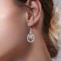 wholesale 925 Sterling Silver Celtic Knot Drop Earrings - Irish s for Women-0-2