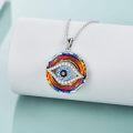 wholesale Sterling Silver Blue Crystal Evil Eye Tree of Life Dangle Earrings Gift-0-9