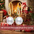 wholesale 14K Gold White Freshwater Pearl Diamond Drop Earrings for Women-0-1
