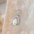 TOUPOP Sterling Silver Infinity Birthstone Necklace For Women-0-4