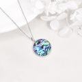 wholesale 925 Sterling Silver Abalone Shell Origami Mountain Pendant Necklace for Women-0-3