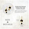wholesale 925 Sterling Silver Black Onyx Cat Dangle Earrings with Gold Plating and Star Design-0-4