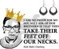 wholesale TOUPOP Dissent Collar Earrings Sterling Silver Rbg Gifts Dangle Drop Earrings Jewelry Christmas Gifts For Women Mom Wife Mothers Fans Of Ruth Bader Ginsburg -0-2