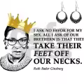 TOUPOP Sterling Silver Dissent Collar Dangle Earrings RBG Gifts-0-2