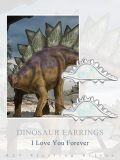 wholesale 925 Sterling Silver Dinosaur Shape White Opal Studs for Sensitive Ears-0-3