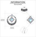 wholesale 925 Sterling Silver Moonstone Celtic Knot Dangle Earrings Magic Jewelry for Women Gifts-0-4