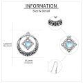 wholesale 925 Sterling Silver Moonstone Celtic Knot Dangle Earrings Magic Jewelry for Women Gifts-0-4