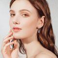 wholesale 925 Sterling Silver Celtic Knot Teardrop Crystal Drop Earrings White Gold Plated-0-2