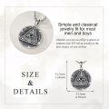 wholesale 925 Sterling Silver All-Seeing-Eye Triangle Pendant Necklaces Mens Gothic Luciferian Order Protection s 36 Chain-0-5