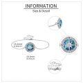 wholesale 925 Sterling Silver Compass Charm Bracelet With Mother Of Pearl-0-4