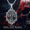 wholesale 925 Sterling Silver Black Onyx Tree of Life Skeletons Pendant Necklace-0-5