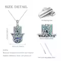 wholesale 925 Sterling Silver Abalone Shell Inlay Evil Eye Hamsa Hand Pendant Necklace Wholesale for Women-0-3