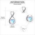 wholesale 925 Sterling Silver Blue Moonstone Heart Infinity Cremation Jewelry Keepsake Urn Pendant Necklace-0-4