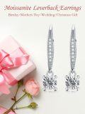 wholesale 925 Sterling Silver Moissanite Leverback Earrings 1.0ct D Color SI1 Clarity-0-2