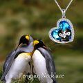 wholesale TOUPOP Christmas Gift Penguin Necklace Sterling Silver Crystal Penguin Jewelry Penguin Gifts For Penguin Lover Women -0-1
