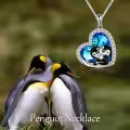 TOUPOP Sterling Silver Crystal Penguin Necklace Jewelry Gift For Women-0-1