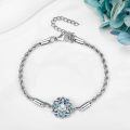 wholesale 925 Sterling Silver Lotus Charm Bracelet-0-2