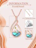 wholesale 925 Sterling Silver Abalone Shell and Citrine Mountain Pendant Necklace Christian Faith Jewelry-0-5