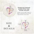 wholesale 925 Sterling Silver Pink Crystal Ballerina Heart Pendant Necklace-0-4