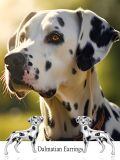 wholesale 925 Sterling Silver Dalmatian Dog Earrings-0-2