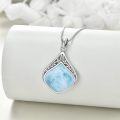 wholesale 925 Sterling Silver Moonstone Lapis Larimar Moss Agate Teardrop Filigree Pendant-0-11
