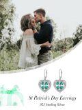 TOUPOP Sterling Silver Shamrock Earrings Irish Celtic Clover Jewelry For Women-0-2